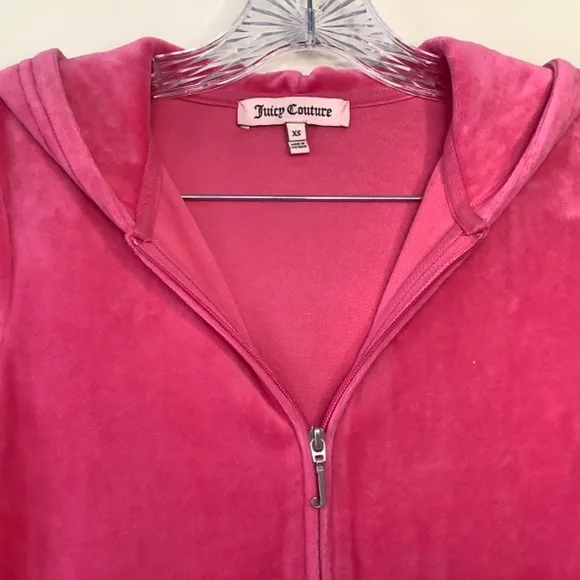 OG Juicy Couture Velour Tracksuit Jacket Hawaii Hot Neon Passion Pink - Picture 4 of 5